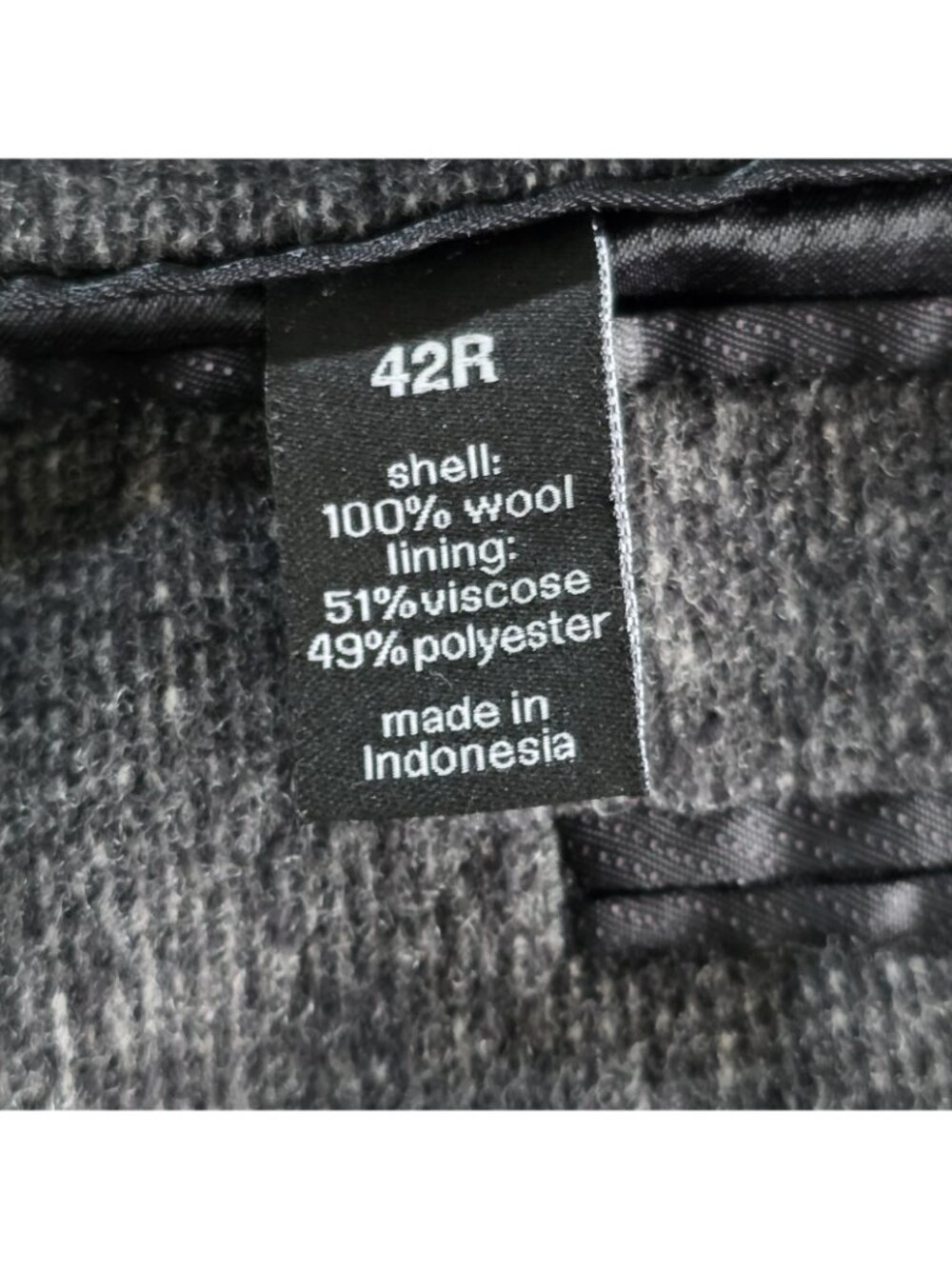 Bar III Slim Fit Blazer Men 42R Heathered Charcoal Gray Wool Textured Macys Edgy - Picture 14 of 16